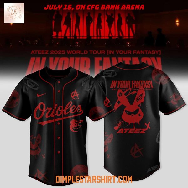 Baltimore Orioles x Ateez 2025 World Tour Baseball Jersey
