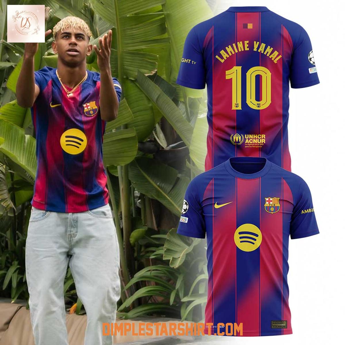 Barcelona Lamine Yamal 10 Home 2025_2026 Hoodie Shirt Barcelona Lamine Yamal 10 Home 2025_2026 Hoodie Shirt