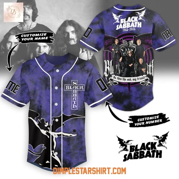 Black Sabbath 1968 2025 57th Anniversary Baseball Jersey