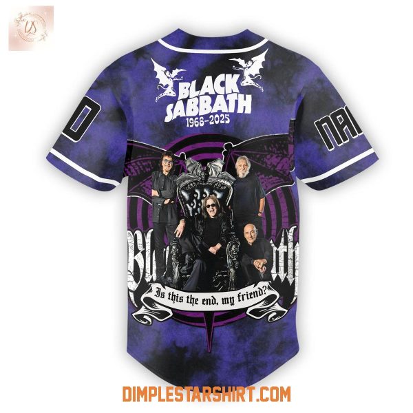 Black Sabbath 1968 2025 57th Anniversary Baseball Jersey