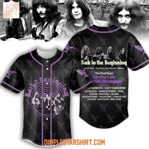 Black Sabbath Back To The Beginning 2025 Baseball Jersey