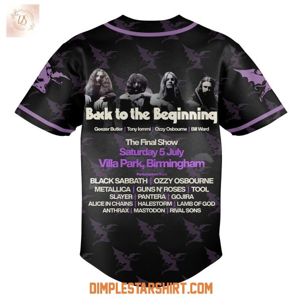 Black Sabbath Back To The Beginning 2025 Baseball Jersey