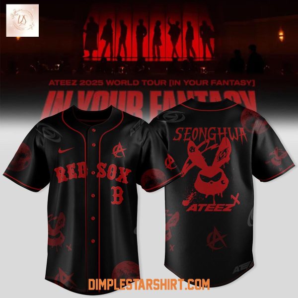 Boston Red Sox x Ateez 2025 World Tour Baseball Jersey