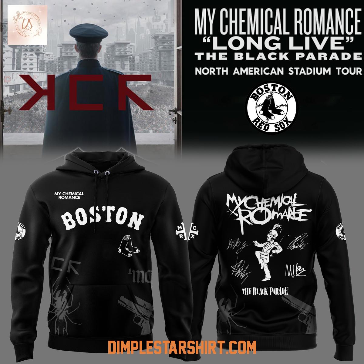 Boston Red Sox x My Chemical Romance Long Live The Black Parade 2025 Hoodie T Shirt Boston Red Sox x My Chemical Romance Long Live The Black Parade 2025 Hoodie T Shirt