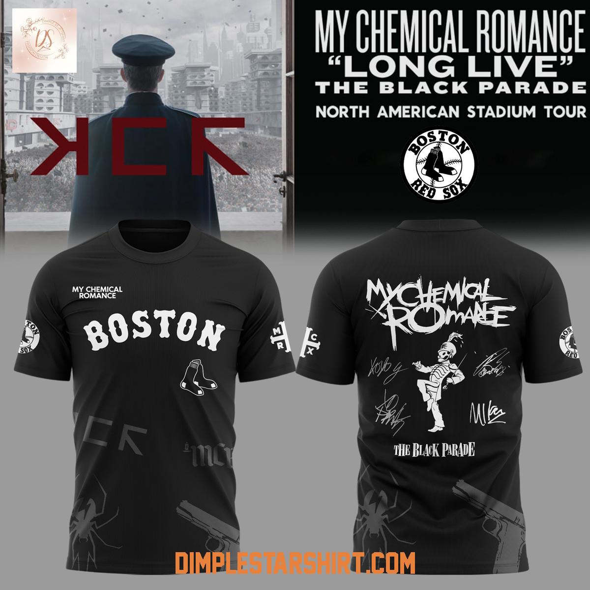 Boston Red Sox x My Chemical Romance Long Live The Black Parade 2025 Hoodie T Shirt Boston Red Sox x My Chemical Romance Long Live The Black Parade 2025 Hoodie T Shirt