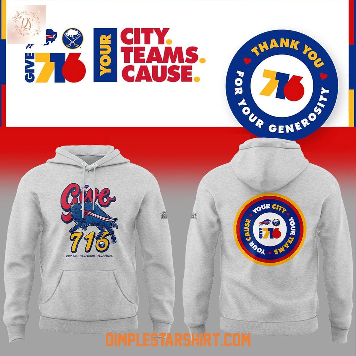 Buffalo Bills And Buffalo Sabres Give 716 Hoodie Shirt Buffalo Bills And Buffalo Sabres Give 716 Hoodie Shirt