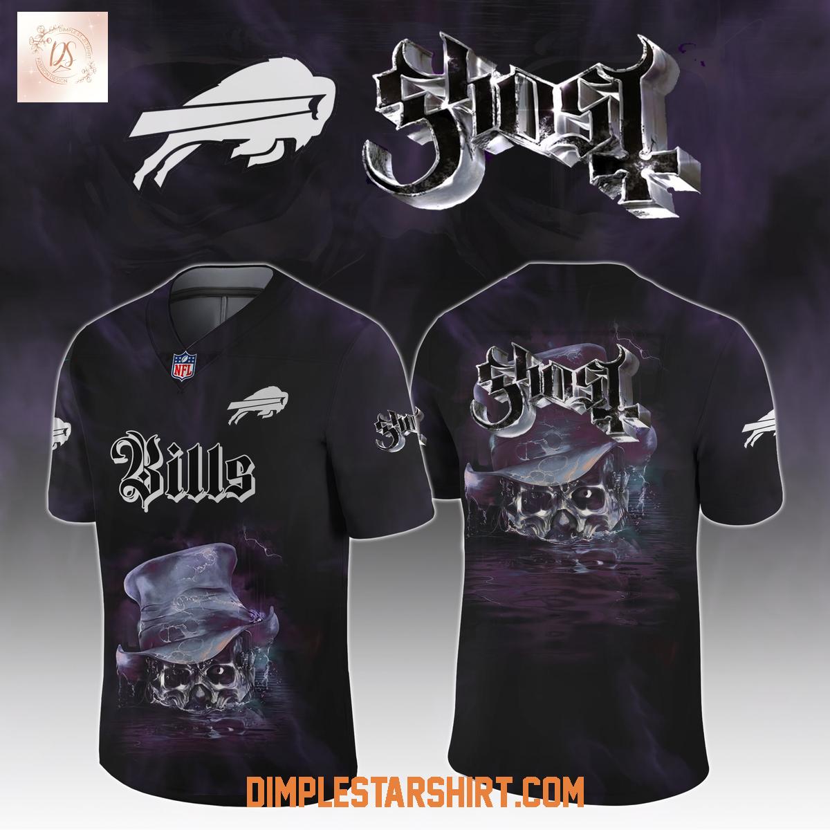 Buffalo Bills x Ghost Skeletour World Tour 2025 Football Jersey Buffalo Bills x Ghost Skeletour World Tour 2025 Football Jersey
