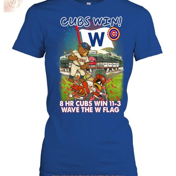 Chicago Cubs Wins Wave The W Flag T Shirt