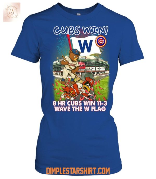 Chicago Cubs Wins Wave The W Flag T Shirt