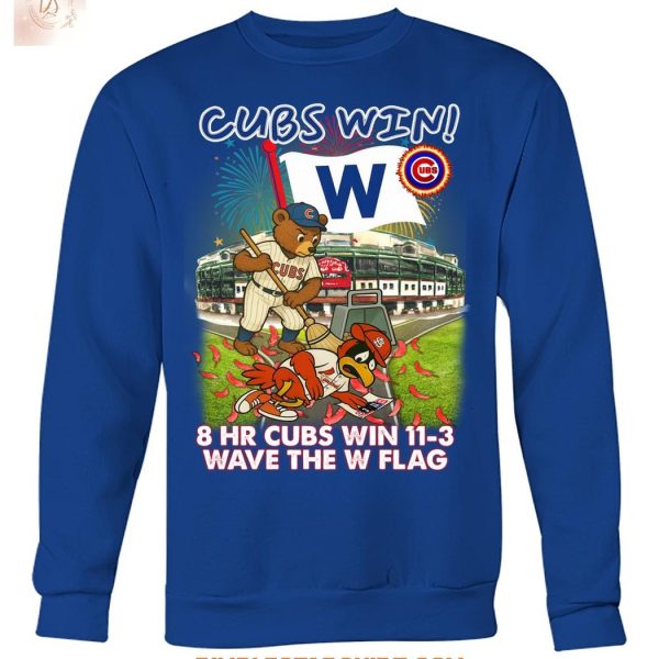 Chicago Cubs Wins Wave The W Flag T Shirt