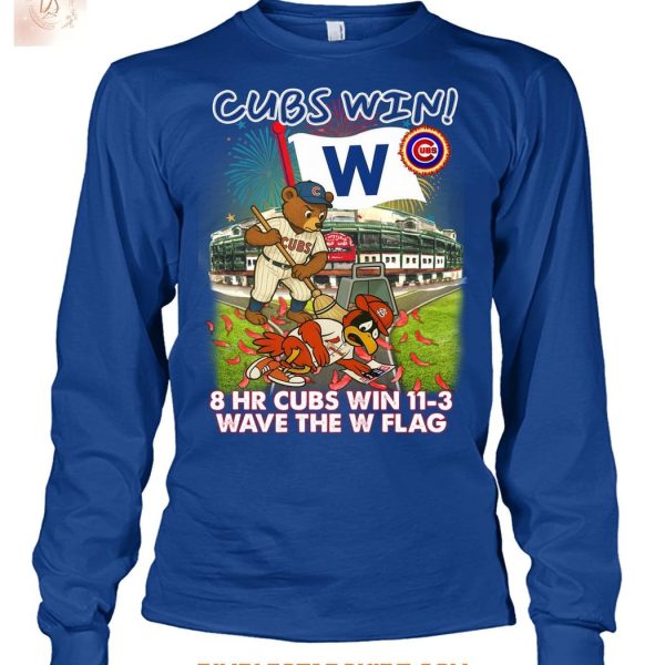 Chicago Cubs Wins Wave The W Flag T Shirt