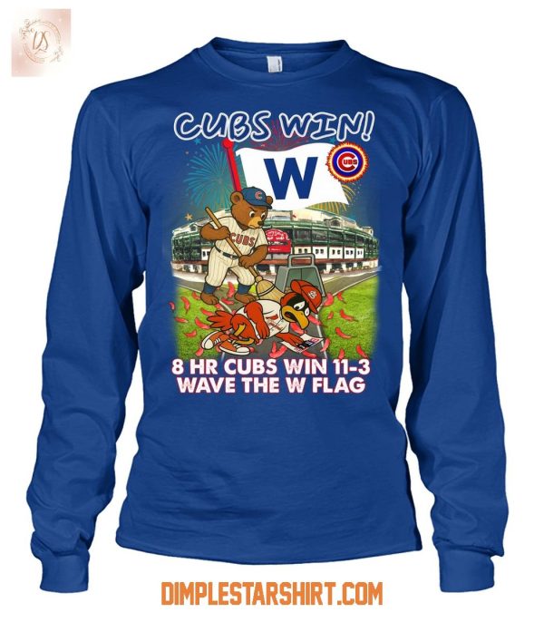 Chicago Cubs Wins Wave The W Flag T Shirt