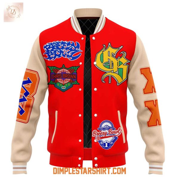 Chris Brown Breezy Bowl XX Tour 2025 Red Jacket
