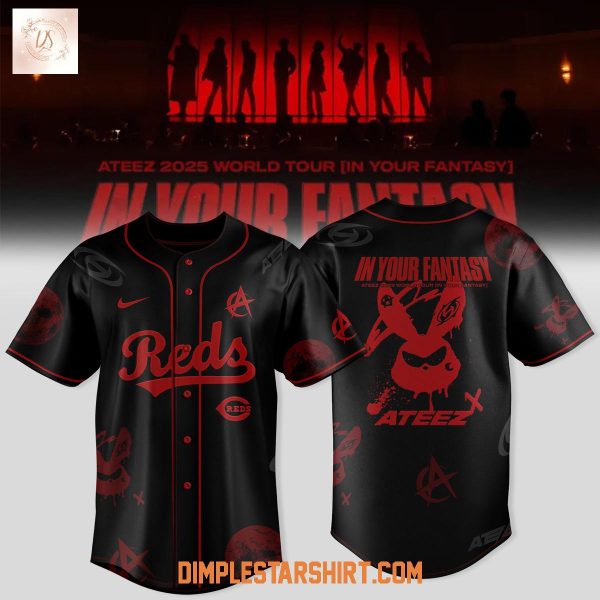 Cincinnati Reds x Ateez 2025 World Tour Baseball Jersey