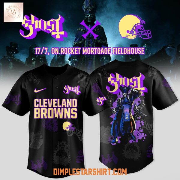Cleveland Browns x Ghost Band World Tour 2025 Baseball Jersey