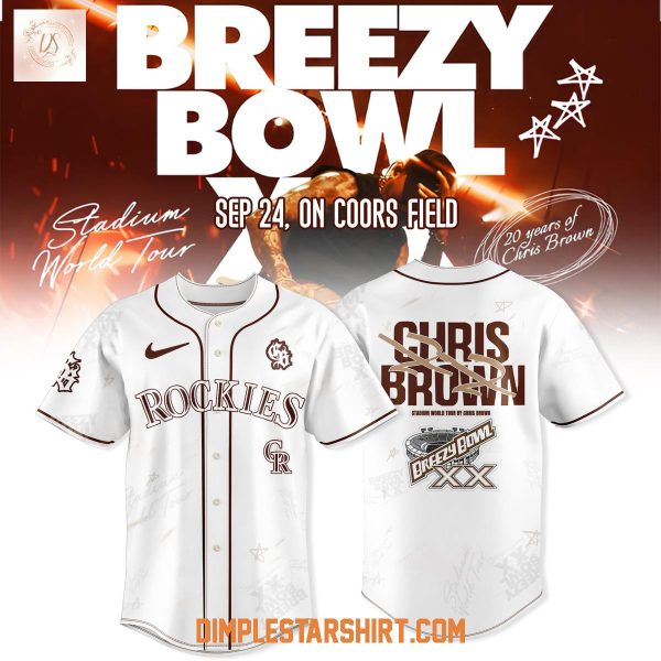 Colorado Rockies x Chris Brown Breezy Bowl XX Tour 2025 Baseball Jersey