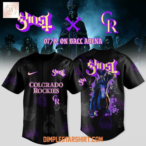 Colorado Rockies x Ghost Band World Tour 2025 Baseball Jersey