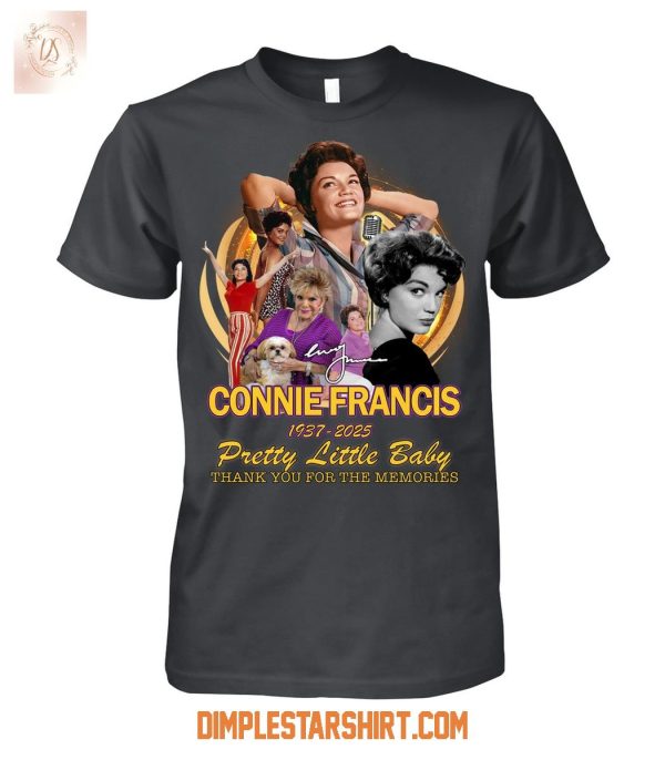 Connie Francis 1937 2025 Pretty Little Baby Memories T Shirt