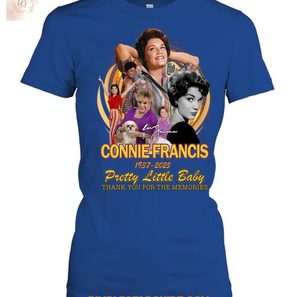 Connie Francis 1937 2025 Pretty Little Baby Memories T Shirt