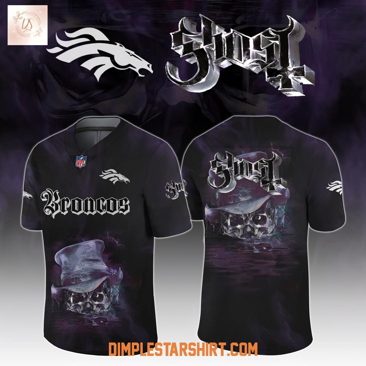 Denver Broncos x Ghost Skeletour World Tour 2025 Football Jersey Denver Broncos x Ghost Skeletour World Tour 2025 Football Jersey