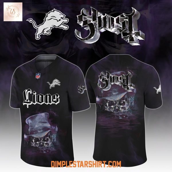 Detroit Lions x Ghost Skeletour World Tour 2025 Football Jersey