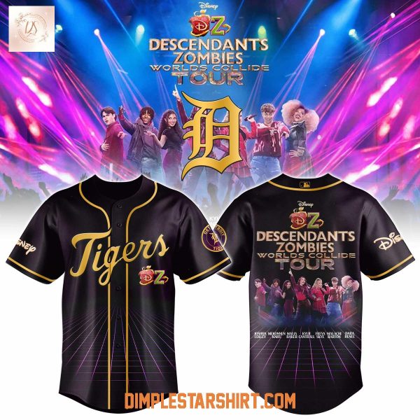Detroit Tigers Descendants Zombies Worlds Collide Tour 2025 Jersey