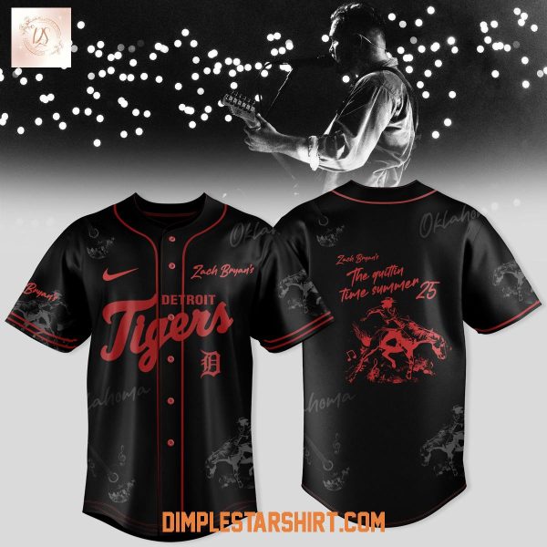 Detroit Tigers Mix Zach Bryan The Quittin Time Tour 2025 Baseball Jersey