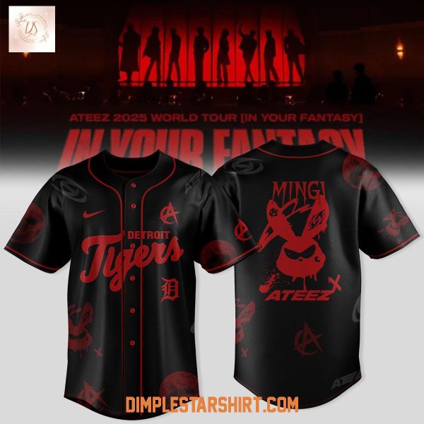 Detroit Tigers x Ateez 2025 World Tour Baseball Jersey