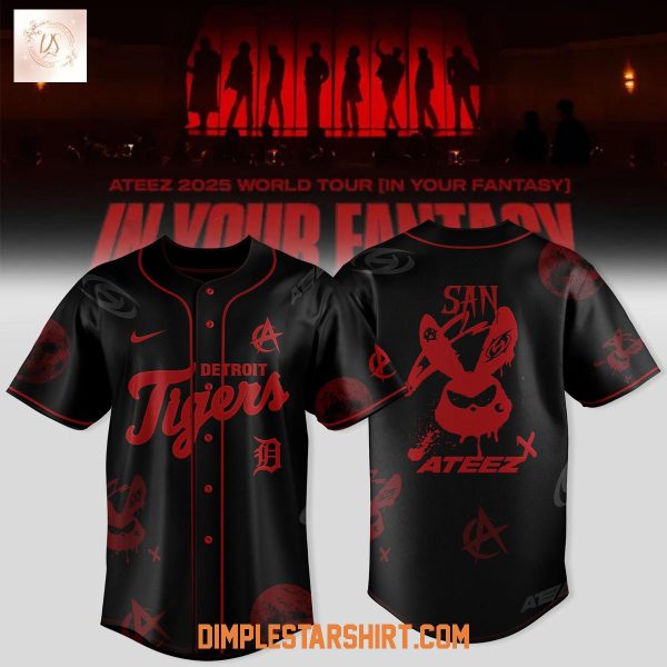 Detroit Tigers x Ateez 2025 World Tour Baseball Jersey