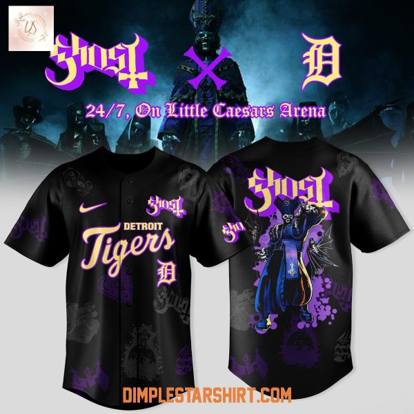 Detroit Tigers x Ghost Band World Tour 2025 Baseball Jersey