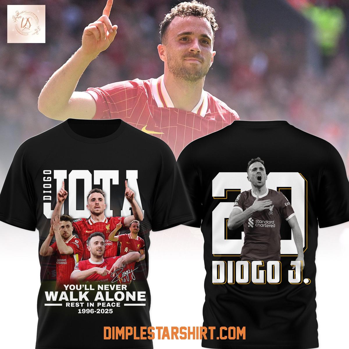 Diogo Jota You'll Never Walk Alone 2025 Hoodie Shirt Diogo Jota You'll Never Walk Alone 2025 Hoodie Shirt
