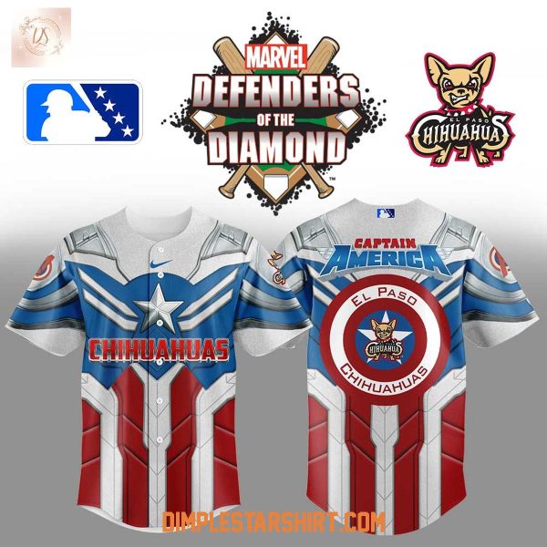 El Paso Chihuahuas x Captain America 2025 Baseball Jersey