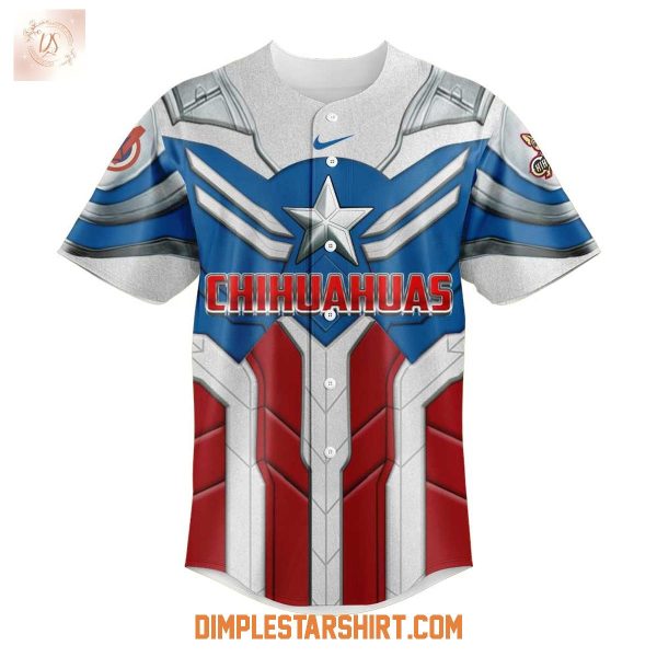El Paso Chihuahuas x Captain America 2025 Baseball Jersey