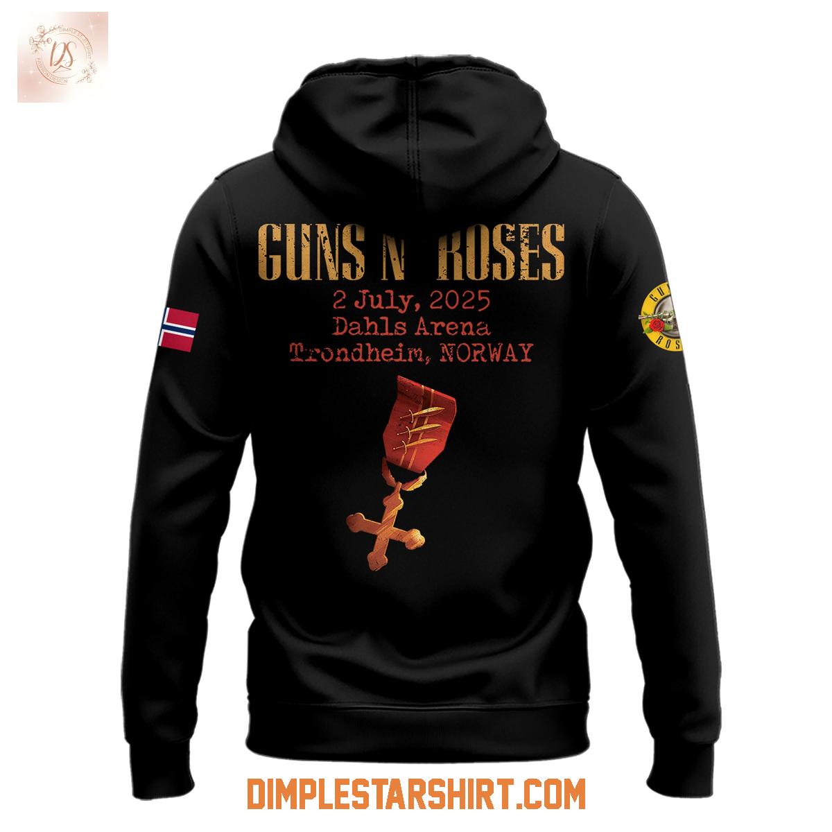 Guns N' Roses Trondheim Norway 2025 Tour Hoodie Shirt Guns N' Roses Trondheim Norway 2025 Tour Hoodie Shirt