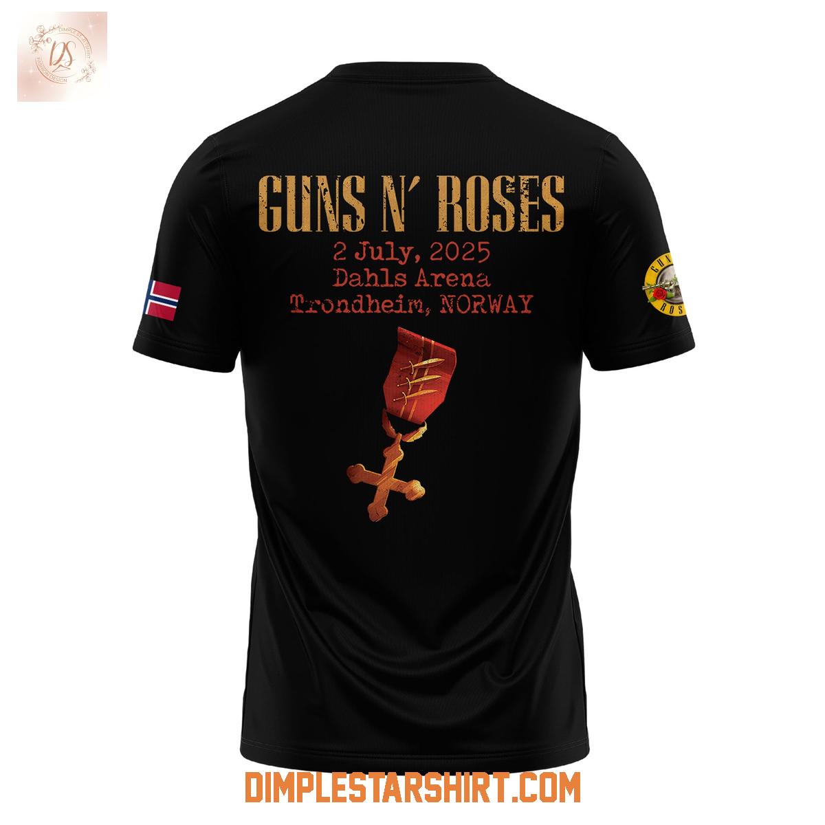 Guns N' Roses Trondheim Norway 2025 Tour Hoodie Shirt Guns N' Roses Trondheim Norway 2025 Tour Hoodie Shirt