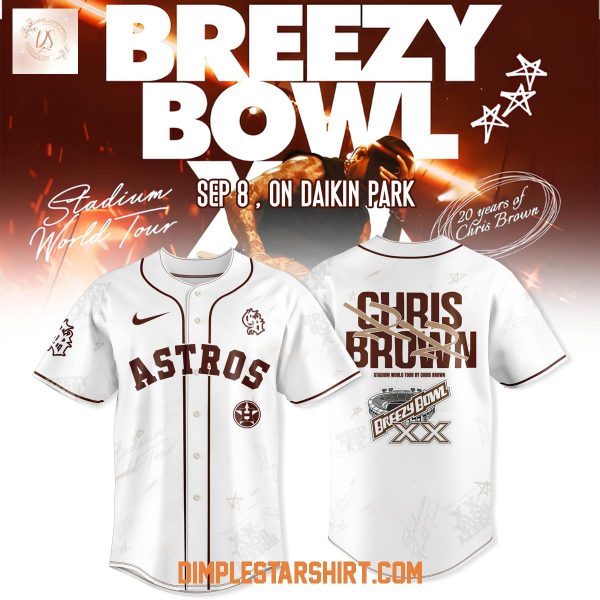Houston Astros x Chris Brown Breezy Bowl XX Tour 2025 Baseball Jersey