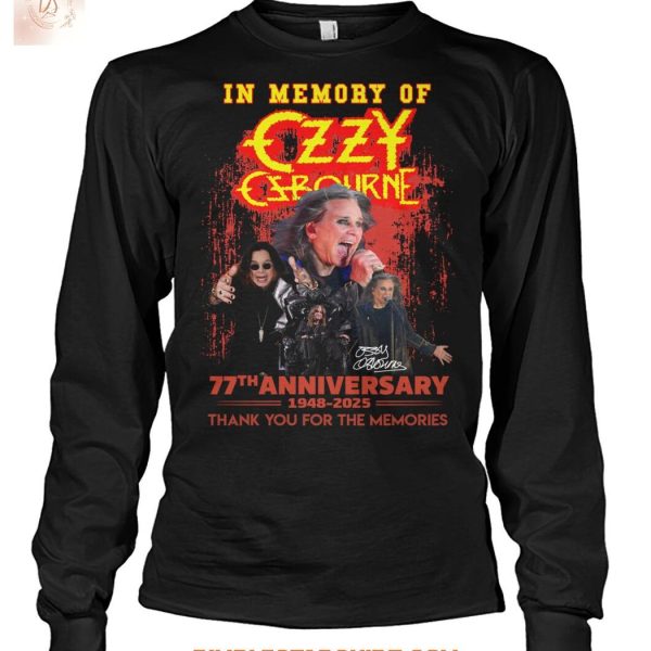 In Memory Of Ozzy Osbourne 2025 Memories T Shirt
