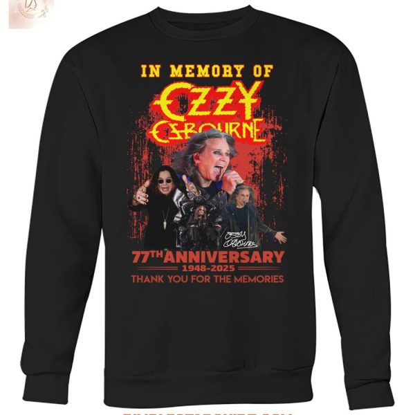 In Memory Of Ozzy Osbourne 2025 Memories T Shirt