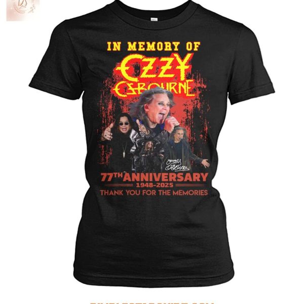 In Memory Of Ozzy Osbourne 2025 Memories T Shirt