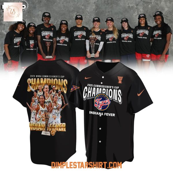 Indiana Fever 2025 Commissioner’s Cup Champions Baseball Jersey