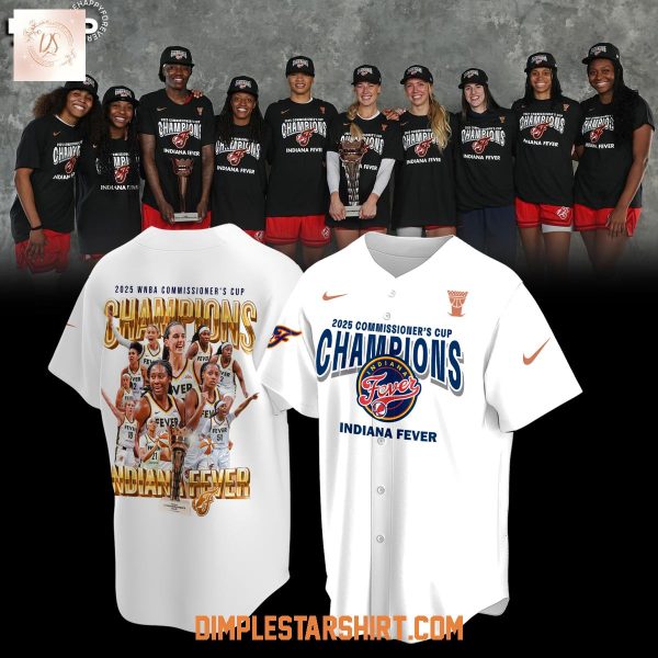 Indiana Fever 2025 Commissioner’s Cup Champions Baseball Jersey