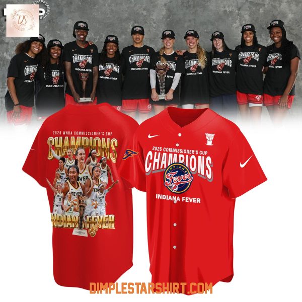 Indiana Fever 2025 Commissioner’s Cup Champions Baseball Jersey