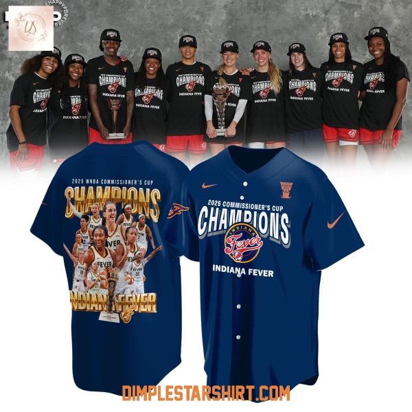 Indiana Fever 2025 Commissioner’s Cup Champions Baseball Jersey