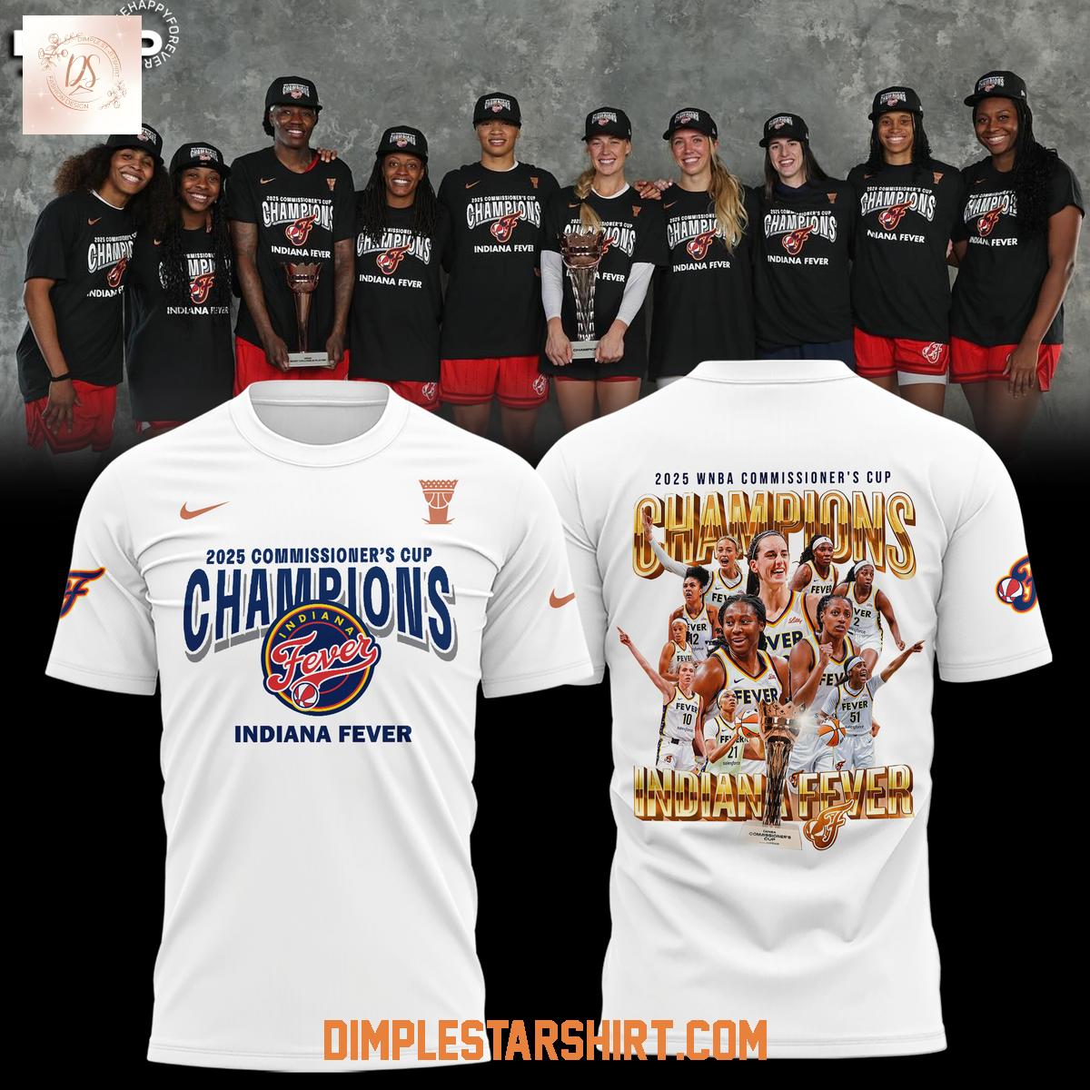 Indiana Fever 2025 Commissioner's Cup Champions Hoodie Shirt Indiana Fever 2025 Commissioner's Cup Champions Hoodie Shirt