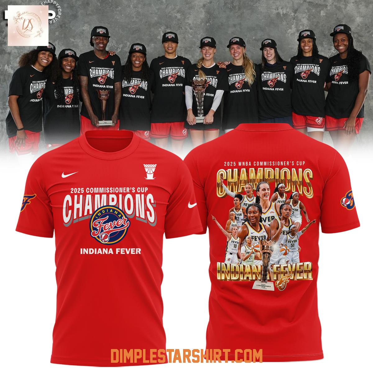 Indiana Fever 2025 Commissioner's Cup Champions Hoodie Shirt Indiana Fever 2025 Commissioner's Cup Champions Hoodie Shirt