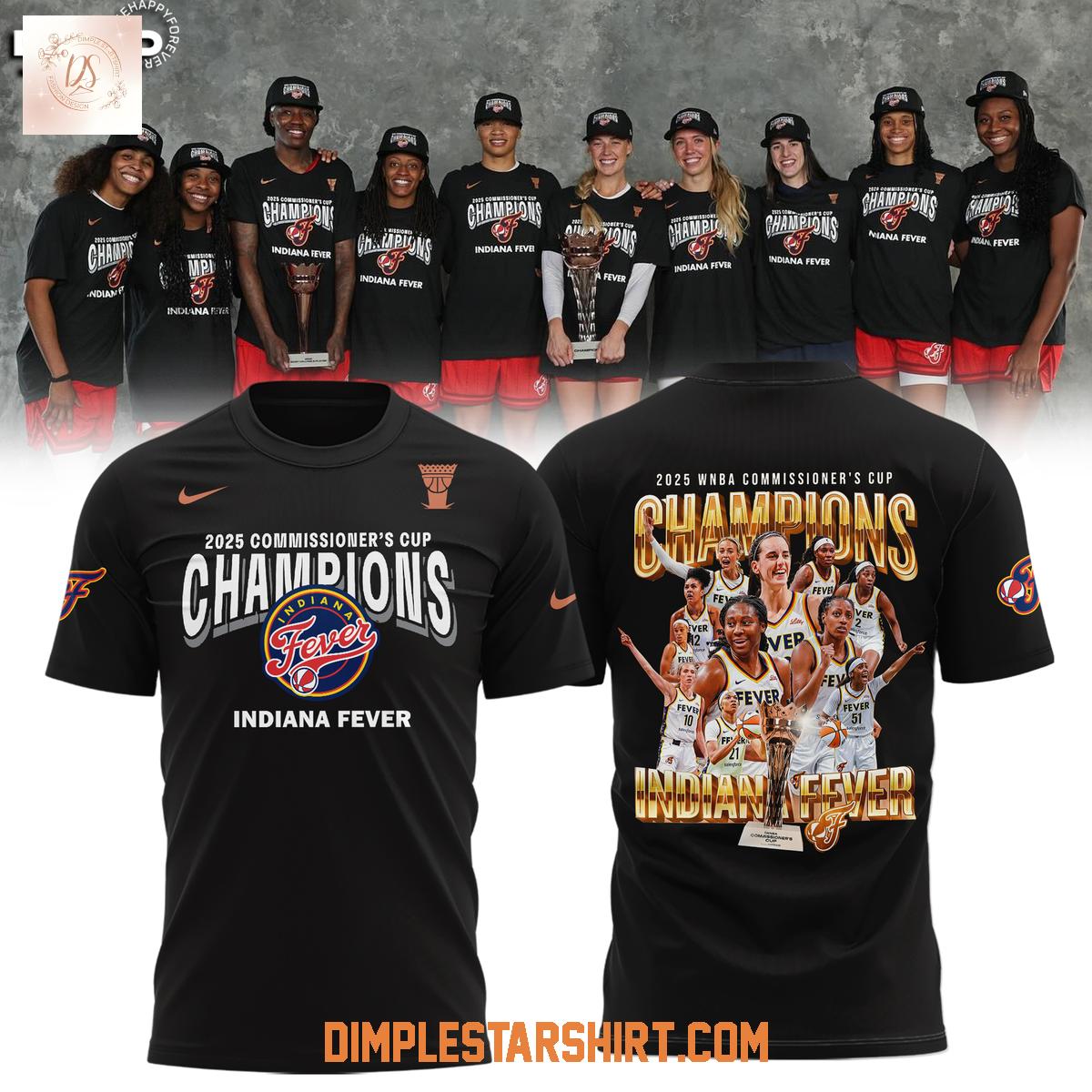 Indiana Fever 2025 Commissioner's Cup Champions Hoodie Shirt Indiana Fever 2025 Commissioner's Cup Champions Hoodie Shirt