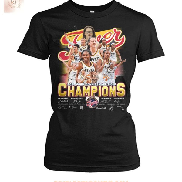 Indiana Fever 2025 WNBA Commissioner's Cup Champions T Shirt