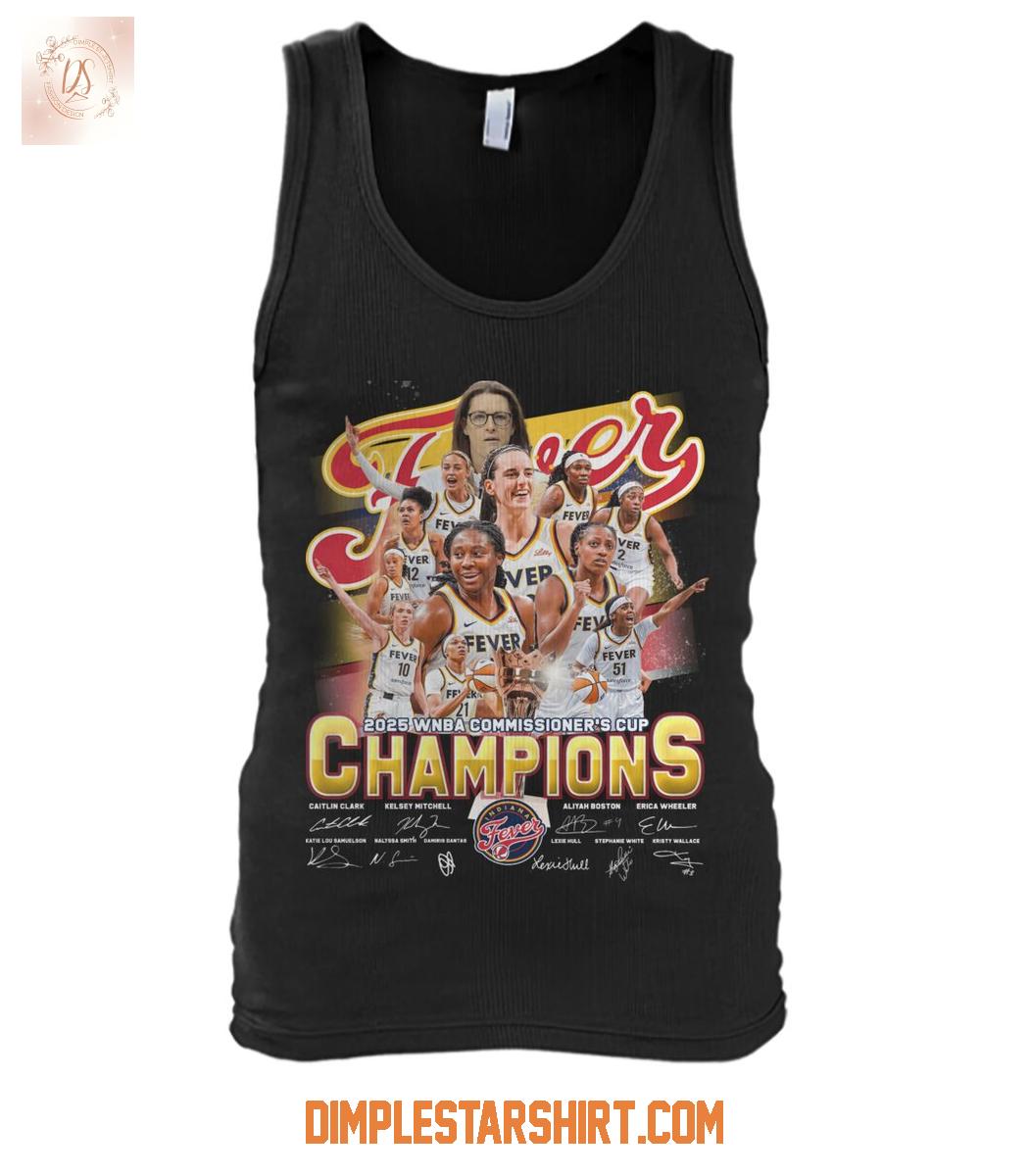 Indiana Fever 2025 WNBA Commissioner's Cup Champions T Shirt Indiana Fever 2025 WNBA Commissioner's Cup Champions T Shirt