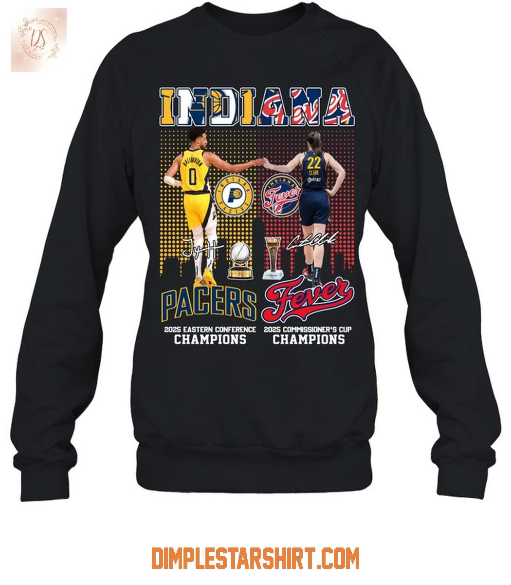 Indiana Pacers And Fever Champions 2025 T Shirt Indiana Pacers And Fever Champions 2025 T Shirt