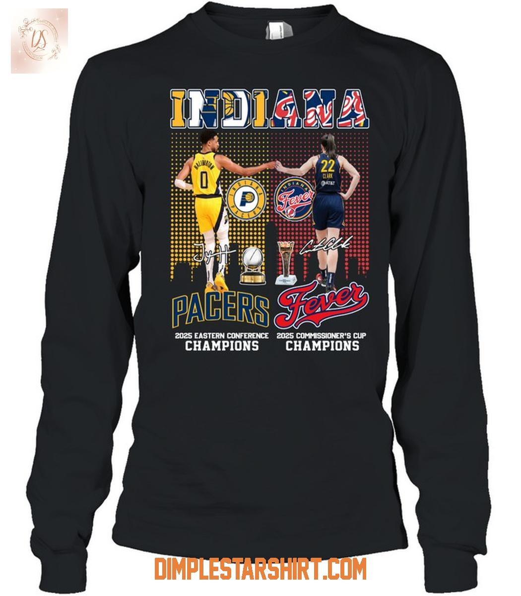 Indiana Pacers And Fever Champions 2025 T Shirt Indiana Pacers And Fever Champions 2025 T Shirt